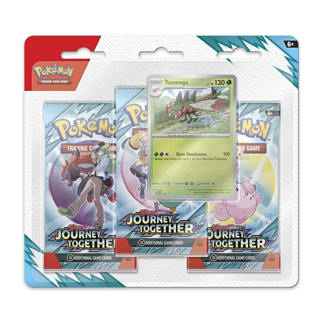 Pokémon TCG: Scarlet & Violet-Journey Together 3 Booster Packs & Yanmega Promo Card