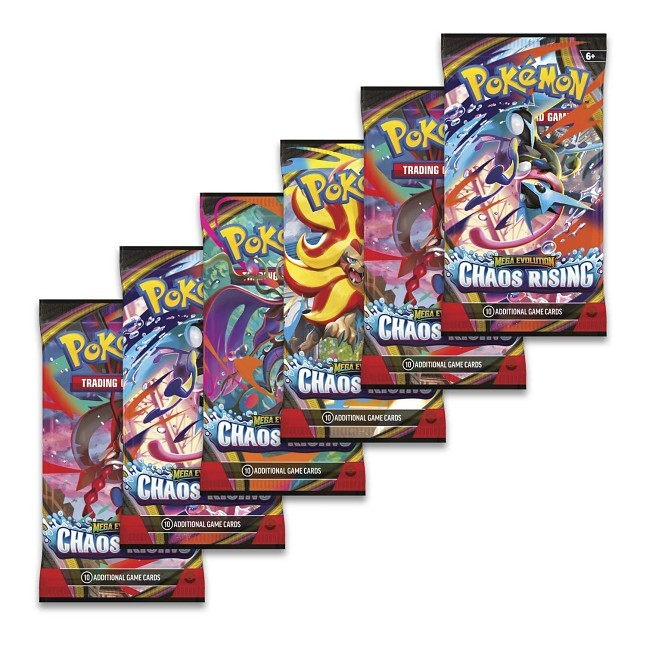 Pokémon TCG: Mega Evolution-Chaos Rising Booster Bundle (6 Packs) - Bilde 2