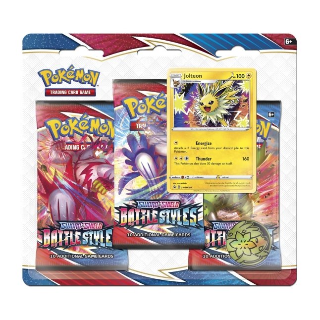 Pokémon TCG: Sword & Shield-Battle Styles 3 Booster Packs, Coin & Jolteon Promo Card