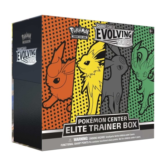 Pokémon TCG: Sword & Shield-Evolving Skies Pokémon Center Elite Trainer Box (Jolteon, Flareon, Umbreon & Leafeon)