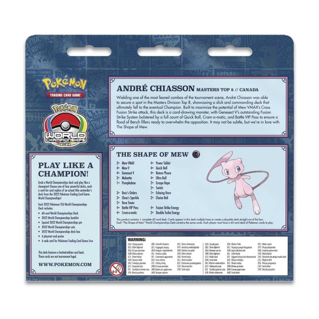 2022 Pokémon World Championships Deck (André Chiasson, The Shape of Mew) - Bilde 2