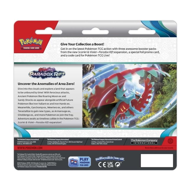 Pokémon TCG: Scarlet & Violet-Paradox Rift 3 Booster Packs & Cetitan Promo Card - Bilde 2