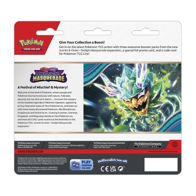 Pokémon TCG: Scarlet & Violet-Twilight Masquerade 3 Booster Packs & Snorlax Promo Card - Bilde 2