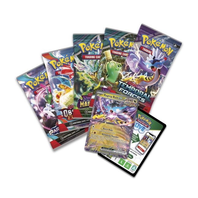 Pokémon TCG: Paradox Destinies Tin (Raging Bolt ex) - Bilde 2