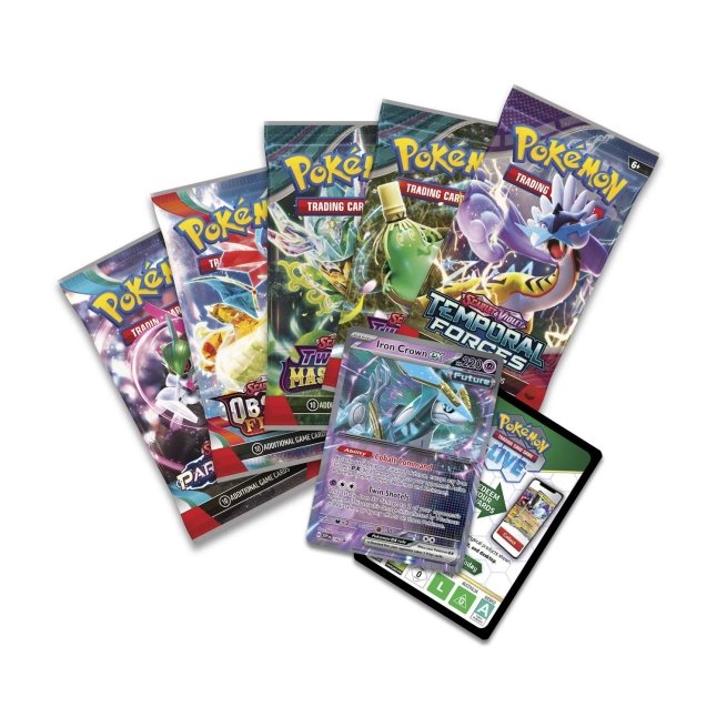 Pokémon TCG: Paradox Destinies Tin (Iron Crown ex) - Bilde 2