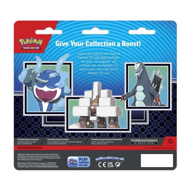 Pokémon TCG: Palafin, Baxcalibur & Garganacl Cards with 2 Booster Packs & Coin - Bilde 2